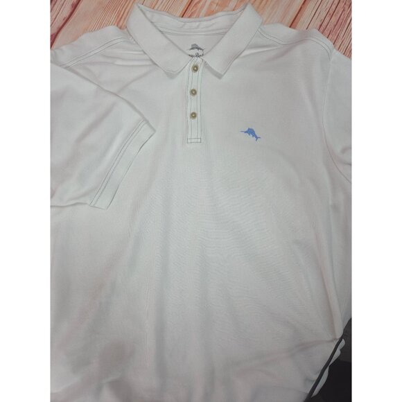 Tommy Bahama White Polo Shirt 2XL Mens 100% Pima Cotton - Picture 4 of 7